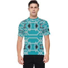 Abstract Pattern Geometric Backgrounds  Men s Short Sleeve Rash Guard by Eskimos