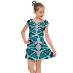 Abstract Pattern Geometric Backgrounds  Kids  Cap Sleeve Dress by Eskimos