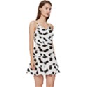 Black and white Leopard dots Jaguar Short Frill Dress View3