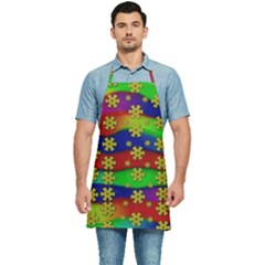 Blooming Stars On The Rainbow So Rare Kitchen Apron by pepitasart