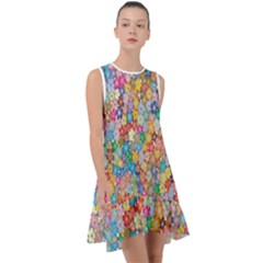 Floral Flowers Frill Swing Dress by artworkshop