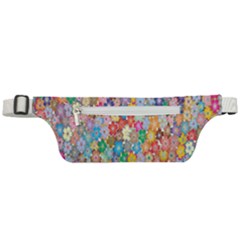 Floral Flowers Active Waist Bag by artworkshop