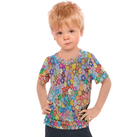 Floral Flowers Kids  Sports Tee by artworkshop