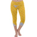 Hexagons Yellow Honeycomb Hive Bee Hive Pattern Capri Yoga Leggings View1