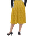 Hexagons Yellow Honeycomb Hive Bee Hive Pattern Classic Velour Midi Skirt  View2