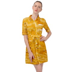 Water Belted Shirt Dress by artworkshop