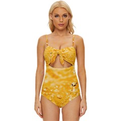 Water Knot Front One-piece Swimsuit by artworkshop