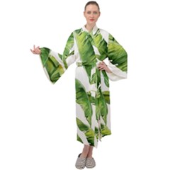 Sheets Tropical Plant Palm Summer Exotic Maxi Velour Kimono by artworkshop