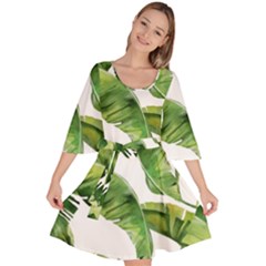 Sheets Tropical Plant Palm Summer Exotic Velour Kimono Dress by artworkshop