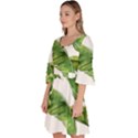 Sheets Tropical Plant Palm Summer Exotic Velour Kimono Dress View2