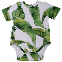 Sheets Tropical Plant Palm Summer Exotic Baby Short Sleeve Onesie Bodysuit by artworkshop