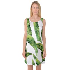 Sheets Tropical Plant Palm Summer Exotic Sleeveless Satin Nightdress by artworkshop