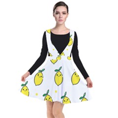 Pattern Lemon Texture Plunge Pinafore Dress by artworkshop