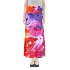 Colorful Painting Full Length Maxi Skirt by artworkshop