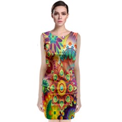 Mandalas Colorful Abstract Ornamental Classic Sleeveless Midi Dress by artworkshop