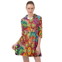 Mandalas Colorful Abstract Ornamental Mini Skater Shirt Dress by artworkshop