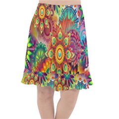 Mandalas Colorful Abstract Ornamental Fishtail Chiffon Skirt by artworkshop