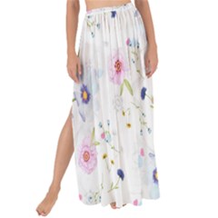 Pattern Flowers Maxi Chiffon Tie-up Sarong by artworkshop