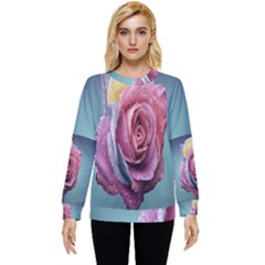 Rose Flower Love Romance Beautiful Hidden Pocket Sweatshirt by artworkshop