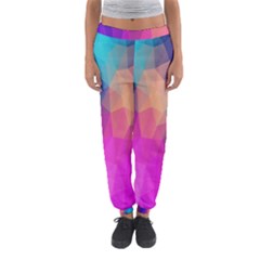 Triangles Polygon Color Women s Jogger Sweatpants by artworkshop