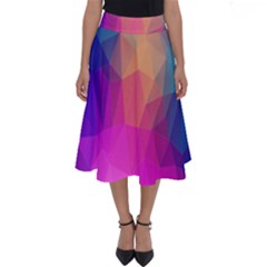 Triangles Polygon Color Perfect Length Midi Skirt by artworkshop