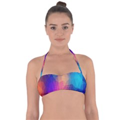 Triangles Polygon Color Halter Bandeau Bikini Top by artworkshop