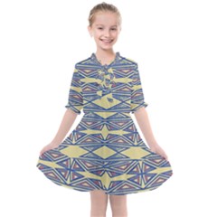 Abstract Pattern Geometric Backgrounds  Kids  All Frills Chiffon Dress by Eskimos