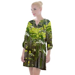 Bitter Melon Open Neck Shift Dress by artworkshop