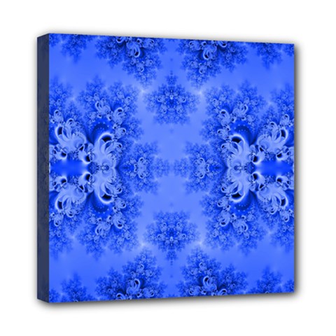 Blue Sky Over The Bluebells Frost Fractal Mini Canvas 8  X 8  (stretched) by Artist4God