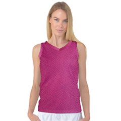 Pink Leather Leather Texture Skin Texture Women s Basketball Tank Top by artworkshop