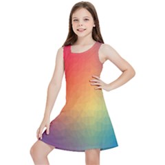 Colorful Rainbow Kids  Lightweight Sleeveless Dress by artworkshop