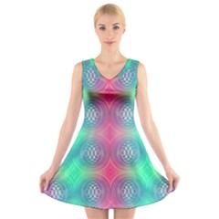 Infinity Circles V-neck Sleeveless Dress by Thespacecampers