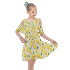 Lemon Kids  Shoulder Cutout Chiffon Dress by artworkshop