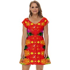 Rolly Beam Short Sleeve Tiered Mini Dress by Thespacecampers