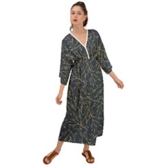 Nature Twigs Grecian Style  Maxi Dress by artworkshop