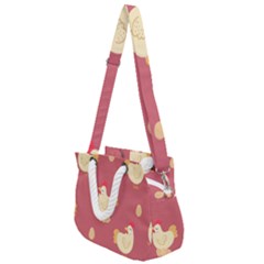 Cute-chicken-eggs-seamless-pattern Rope Handles Shoulder Strap Bag by Jancukart