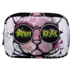 Black-cat-head Make Up Pouch (small) by Jancukart