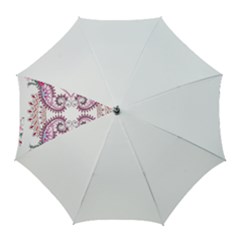 Pink Flower Cartoon Golf Umbrellas by Jancukart