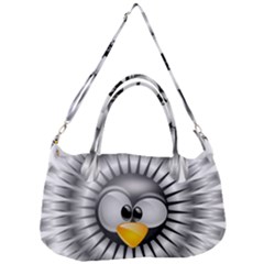 Owl-fluff-prance-animal-surprised Removal Strap Handbag by Jancukart