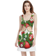 Strawberries-fruits-fruit-red Velvet Cutout Dress by Jancukart