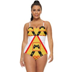 Gamer-geek-video-game-sign-fan Retro Full Coverage Swimsuit by Jancukart