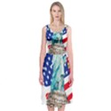 Statue Of Liberty Independence Day Poster Art Midi Sleeveless Dress View1