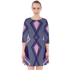 Abstract Pattern Geometric Backgrounds  Smock Dress by Eskimos