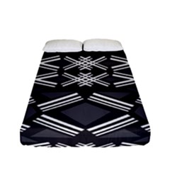 Abstract Pattern Geometric Backgrounds  Fitted Sheet (full/ Double Size) by Eskimos