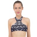 Abstract pattern geometric backgrounds  High Neck Bikini Top View1