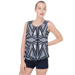 Abstract Pattern Geometric Backgrounds   Bubble Hem Chiffon Tank Top by Eskimos