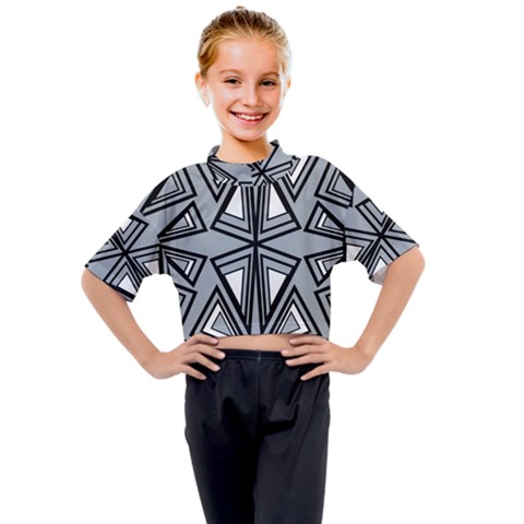 Abstract Pattern Geometric Backgrounds   Kids Mock Neck Tee by Eskimos