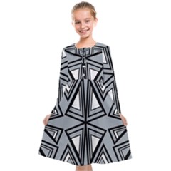 Abstract Pattern Geometric Backgrounds   Kids  Midi Sailor Dress by Eskimos