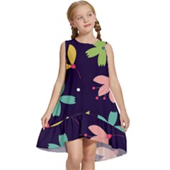 Colorful Floral Kids  Frill Swing Dress by hanggaravicky2