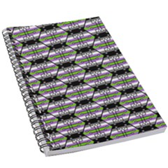 Hackers Town Void Mantis Hexagon Agender Nine 9 Stripe Pride Flag 5 5  X 8 5  Notebook by WetdryvacsLair